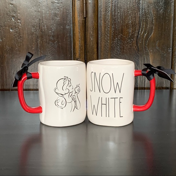 Rae Dunn SNOW WHITE Disney Princess Collection Double Sided Ceramic Mug - Picture 1 of 12